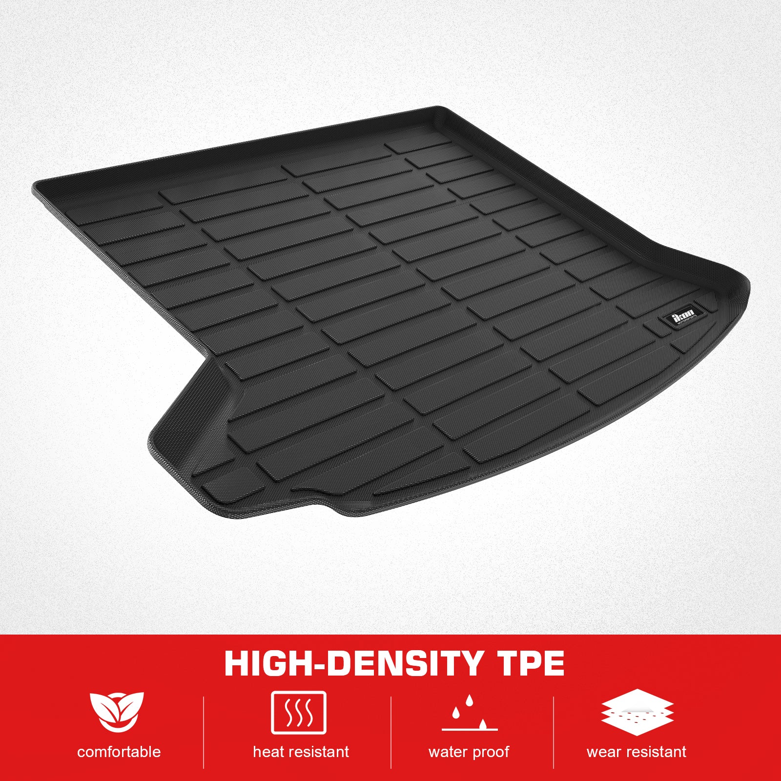 Fits 19-25 Cadillac XT4 TPE All Weather Waterproof Rear Cargo Trunk Tray Mats