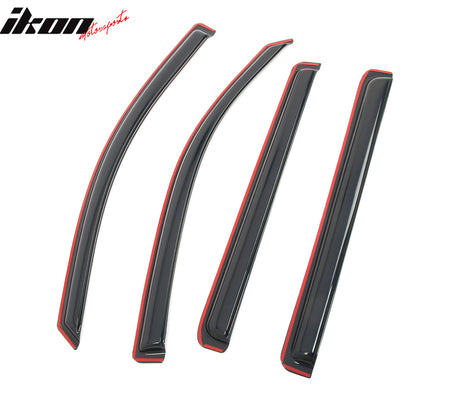 Fits 19-25 Silverado Sierra 1500 2500 3500 HD Crew Cab Window Visors In-Channel