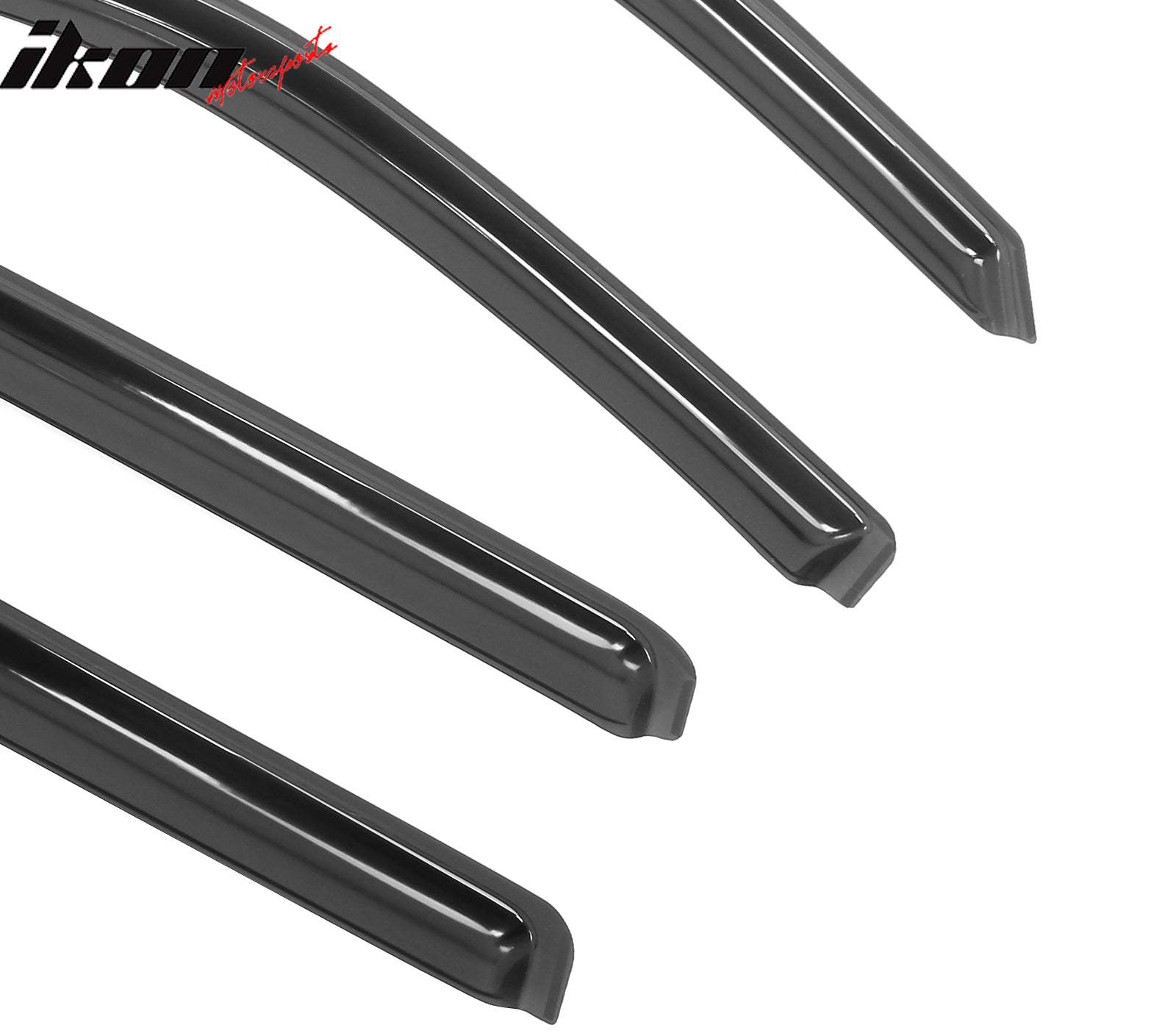 Fits 19-25 Silverado Sierra 1500 2500 3500 HD Crew Cab Window Visors In-Channel