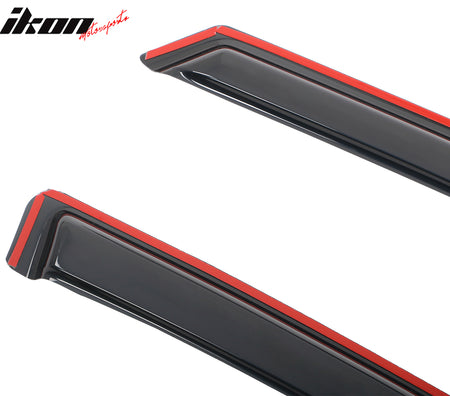 Fits 19-25 Silverado Sierra 1500 2500 3500 HD Crew Cab Window Visors In-Channel