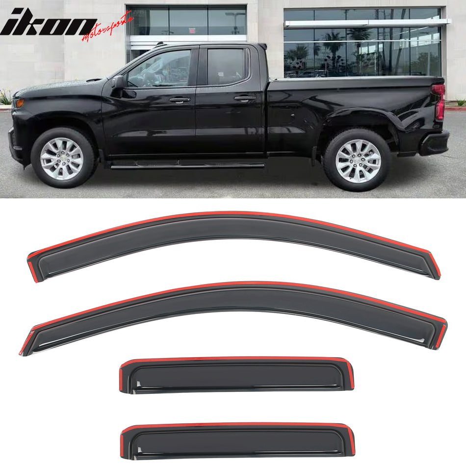 2019-2025 Chevy Silverado GMC Sierra 1500 Extended Cab Window Visors
