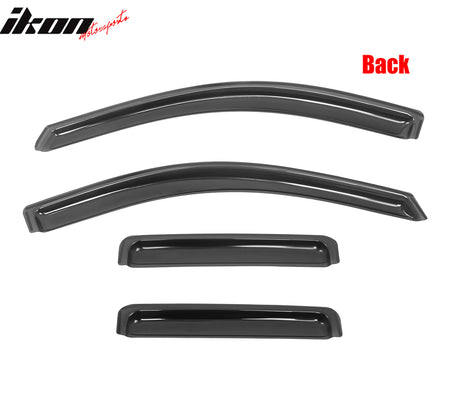 Fits 19-25 Silverado Sierra 1500 2500 3500 Extended Cab Window Visors In-Channel