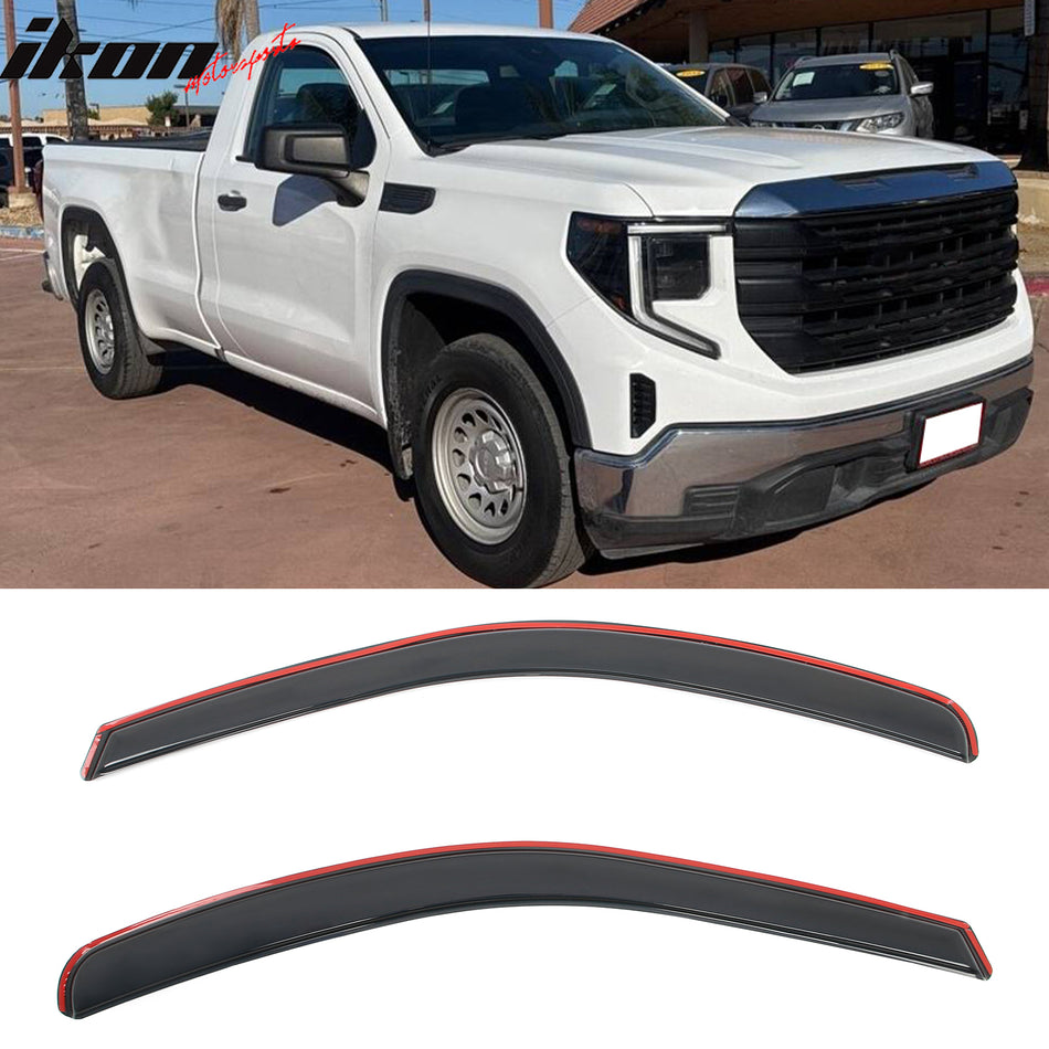 2019-2025 Chevy Silverado GMC Sierra 1500 Standard Cab Window Visors