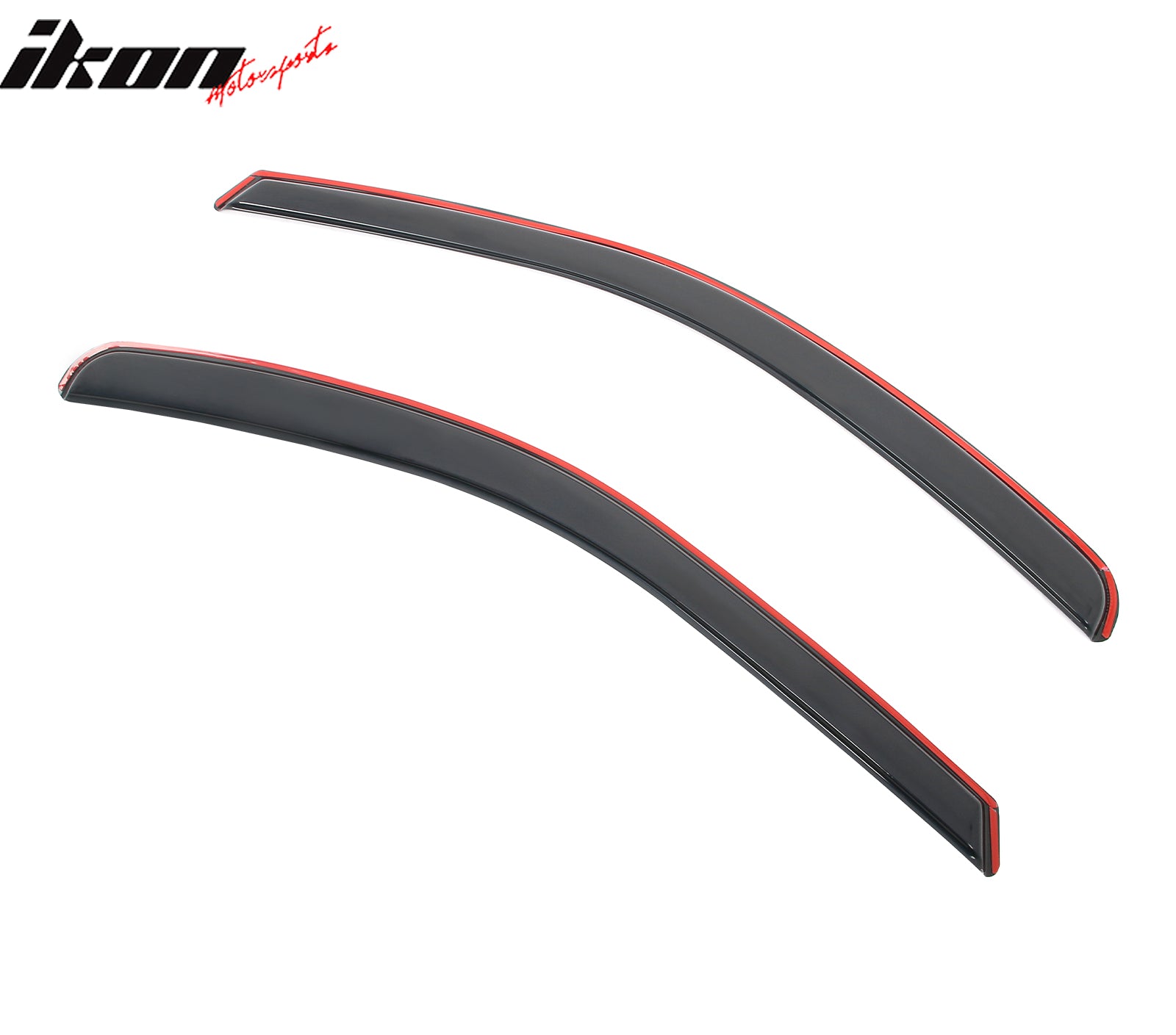 IKON MOTORSPORTS In Channel Window Visors Compatible with 19-25 Chevy Silverado GMC Sierra 1500 LTD Limited 2500 3500 HD Standard Cab, Acrylic Smoke/Tinted Rain Guards, Side Window Wind Deflectors 2PC