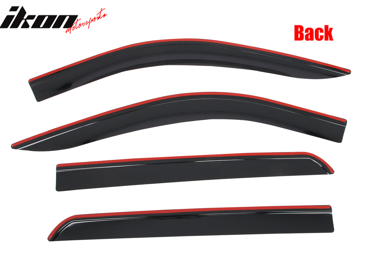 Fits 19-26 Chevy Silverado & GMC Sierra Crew Cab Low Profile Style Window Visors