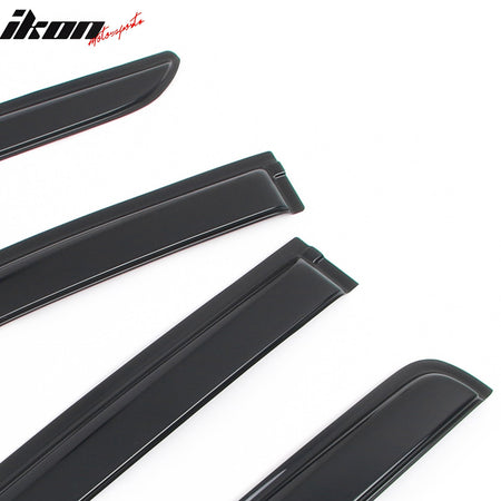 2019 - 2025 Chevy Silverado & GMC Sierra 1500 Crew Cab 4PC Window VisorsIkon Motorsports