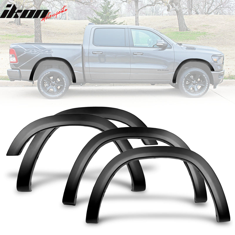 2019-2024 Dodge Ram 1500 OE Fender Flares V2 Style Textured Black PP