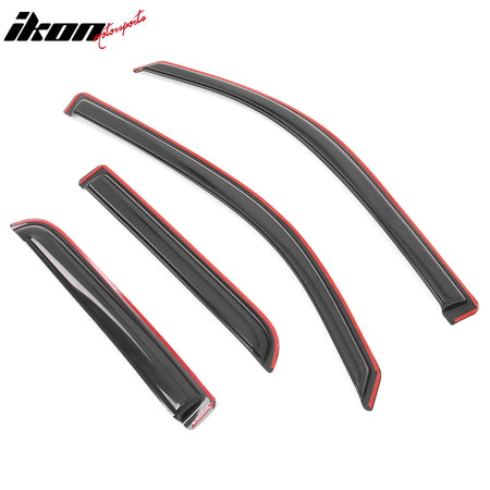 Fits 19-25 Dodge Ram 1500 Quad Cab In Channel Window Visors Wind Rain Guard Vent