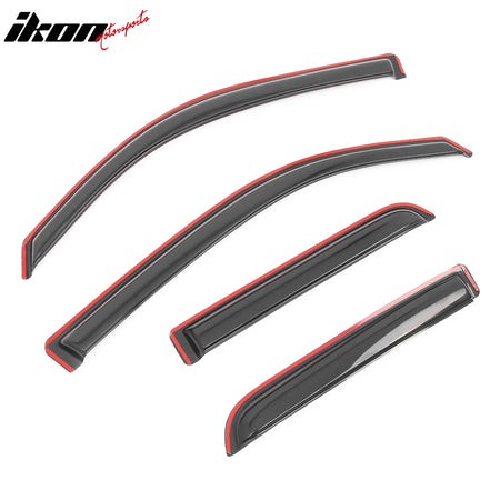 Fits 19-25 Dodge Ram 1500 Quad Cab In Channel Window Visors Wind Rain Guard Vent