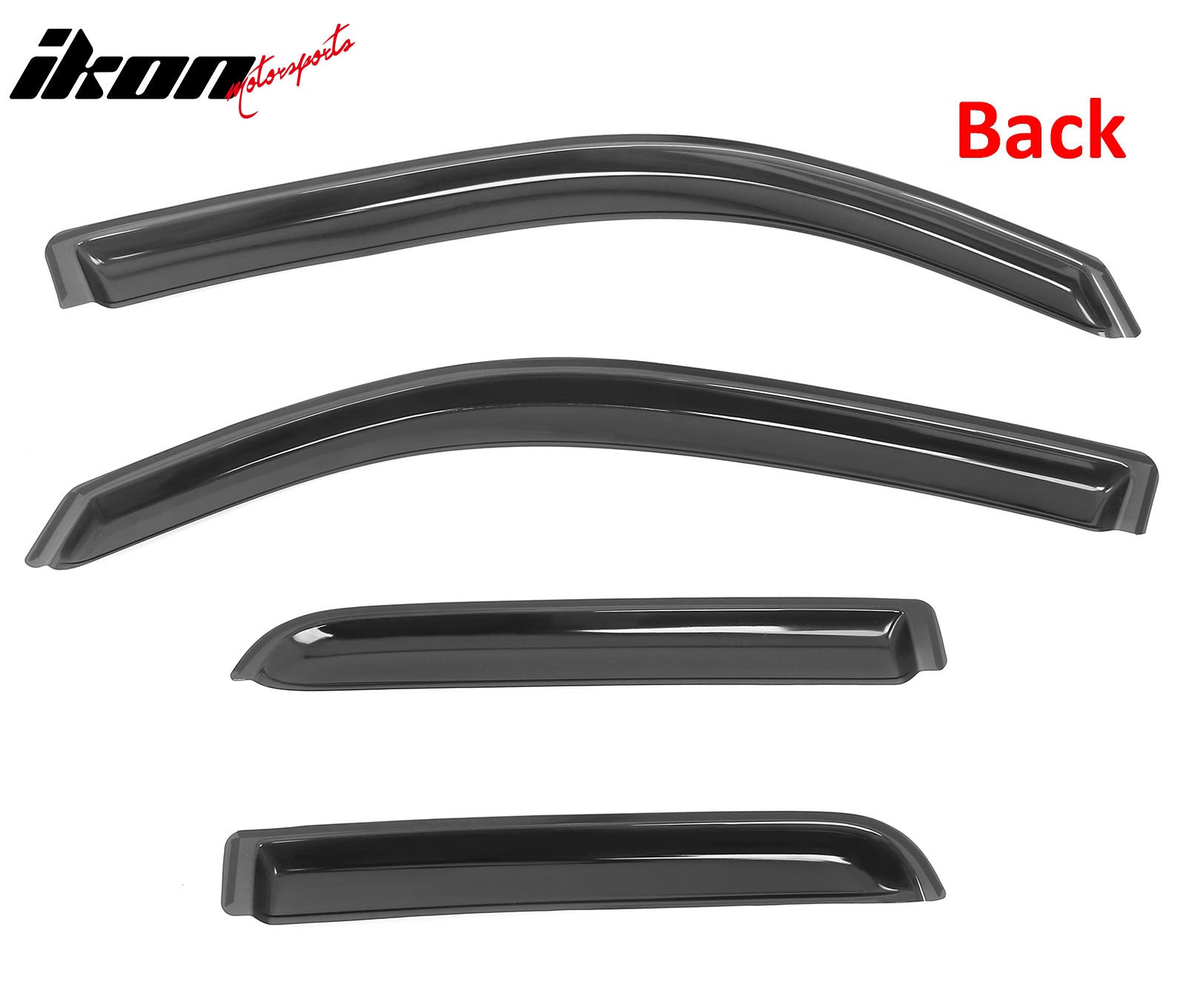 Fits 19-25 Dodge Ram 1500 Quad Cab In Channel Window Visors Wind Rain Guard Vent