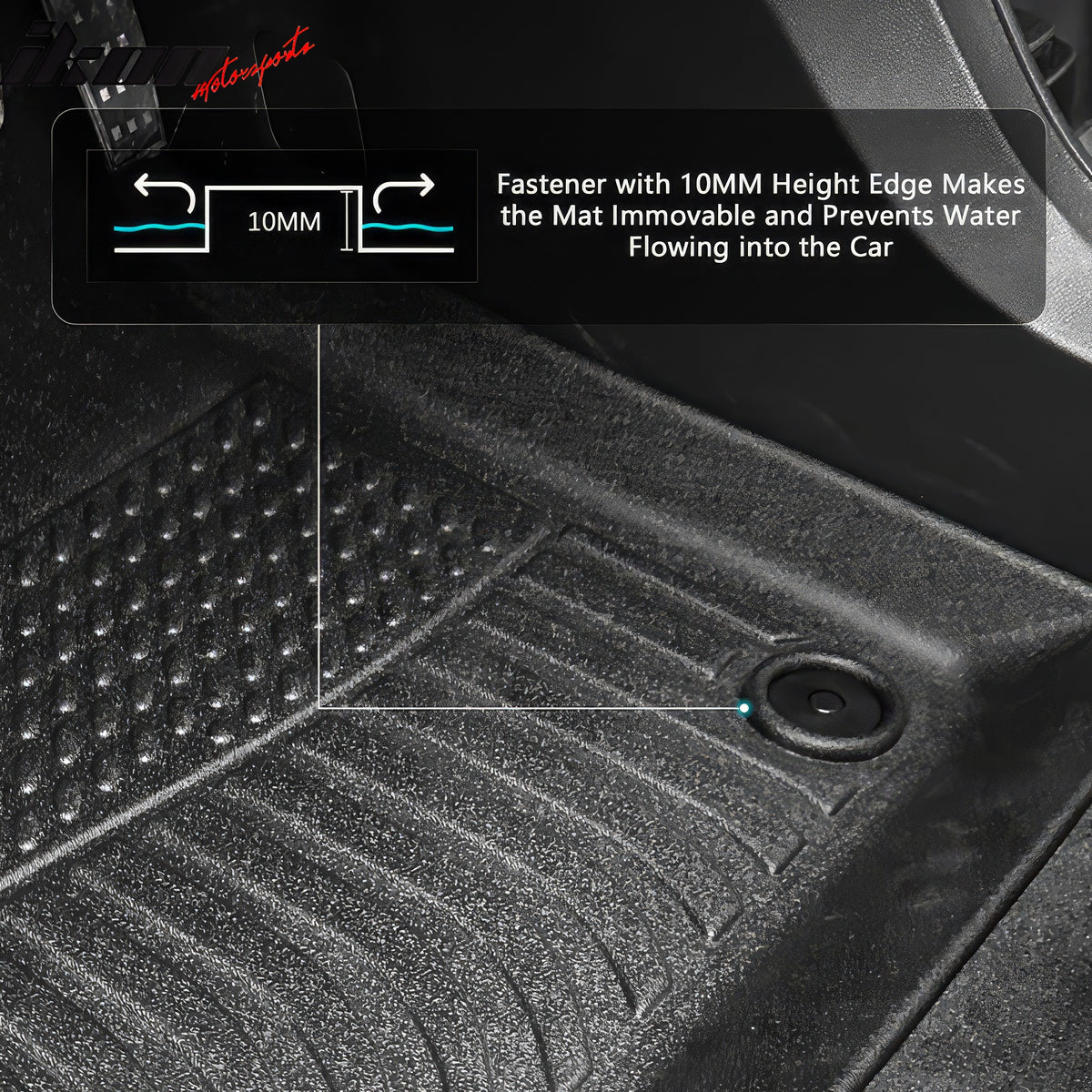 Fits 19-25 Genesis G70 RWD Heavy Duty Floor Mats 3D Carpet Liner Protector TPE
