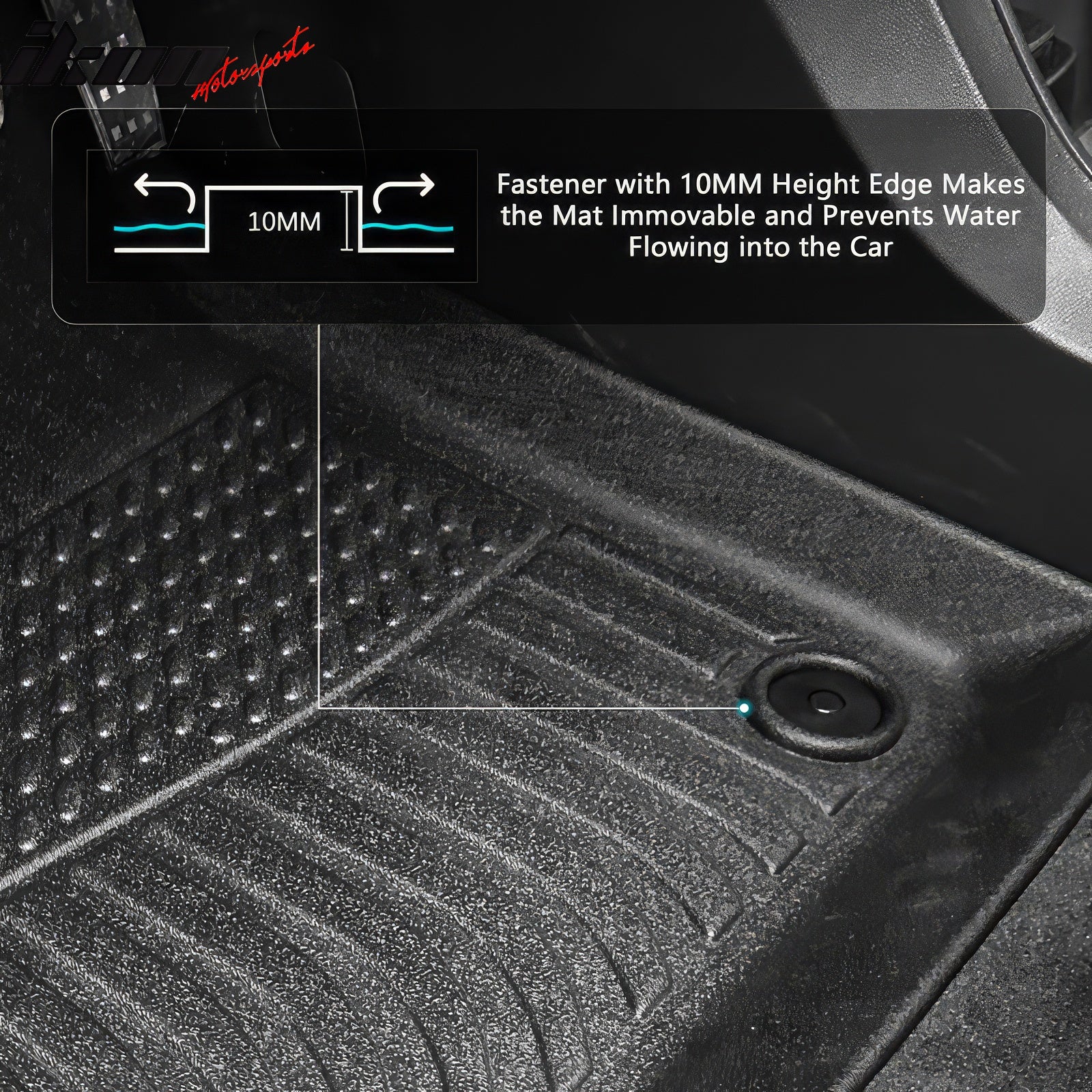 Fits 19-25 Genesis G70 RWD Heavy Duty Floor Mats 3D Carpet Liner Protector TPE