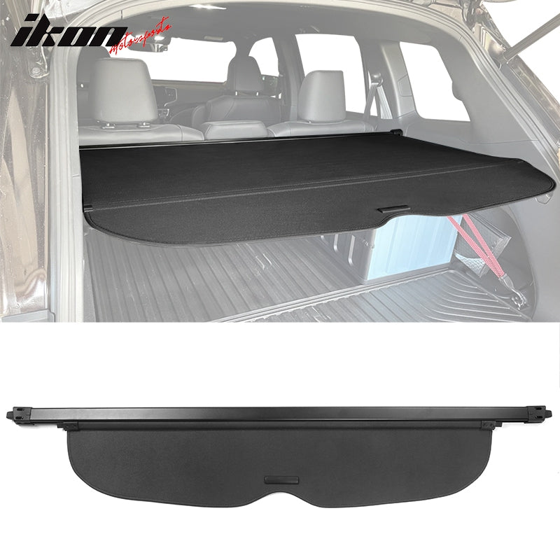 2019-2025 Honda Passport Black Trunk Cargo Cover PVC Aluminum Rod