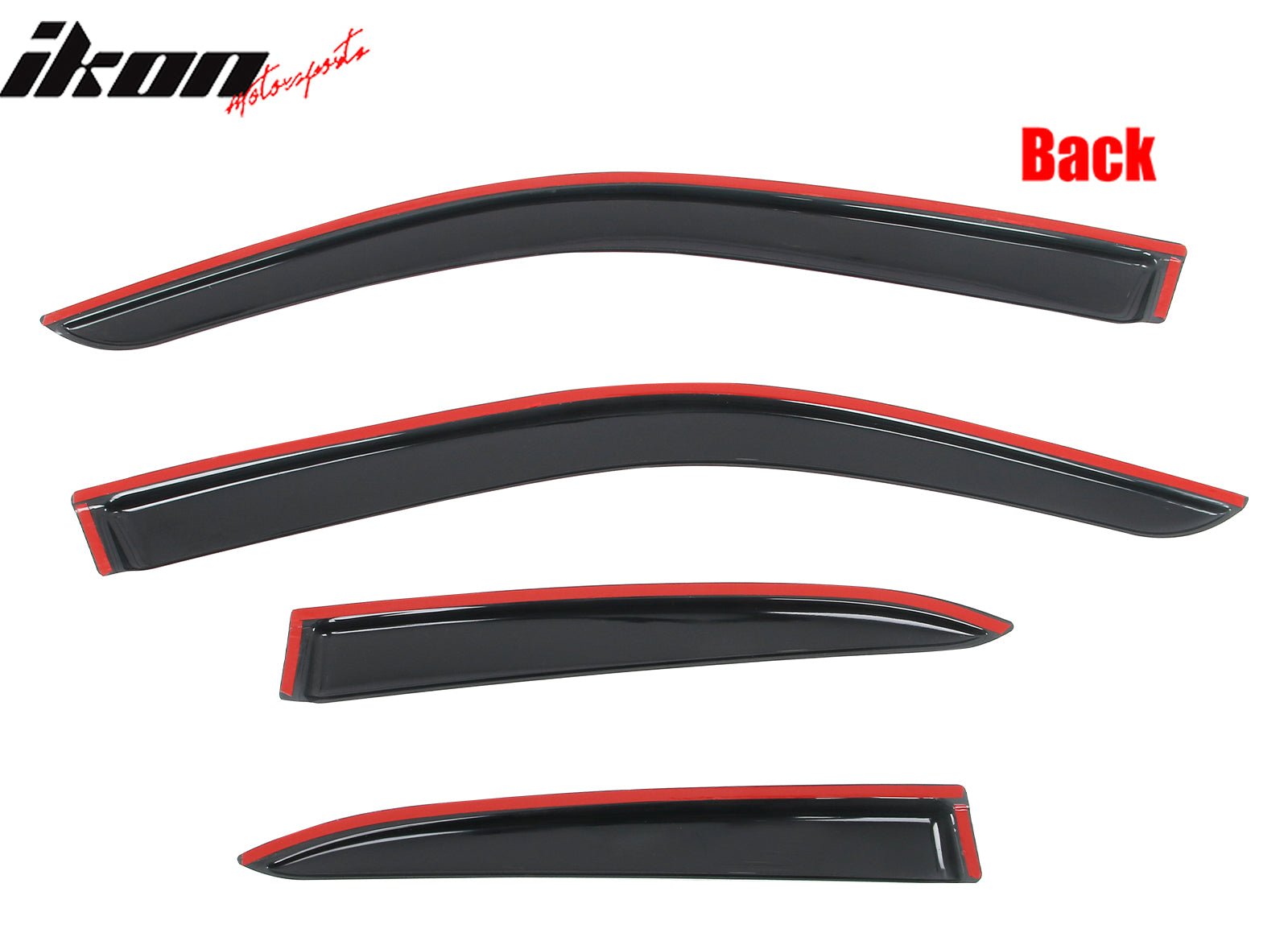 2019 - 2025 Lexus UX - Series 4PCS Tape on Window Visors Vent Rain GuardsIkon Motorsports