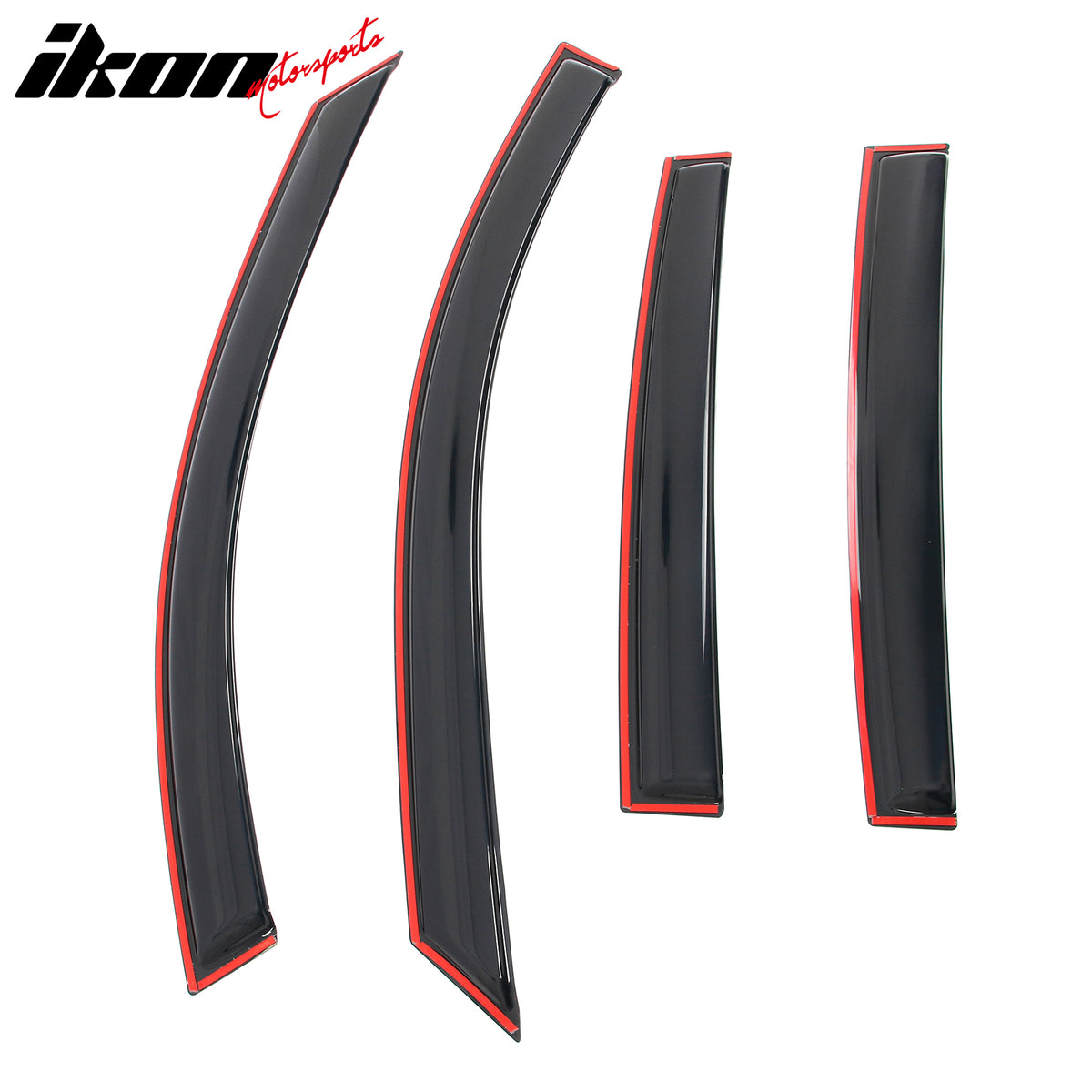 IKON MOTORSPORTS In Channel Window Visors Compatible with 2019-2025 Nissan Altima Sedan, Slim Style Acrylic Smoke Rain Guards, Side Window Wind Deflectors 4PCS