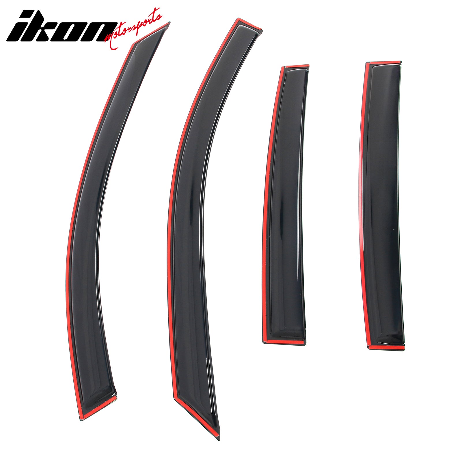 IKON MOTORSPORTS In Channel Window Visors Compatible with 2019-2025 Nissan Altima Sedan, Slim Style Acrylic Smoke Rain Guards, Side Window Wind Deflectors 4PCS