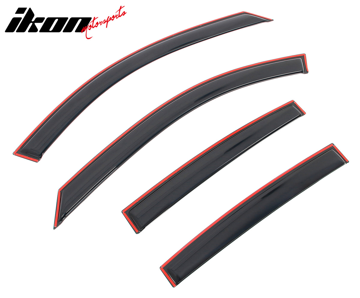 Gearzaar JDM Mugen Style Window Visors For 2019-2024 Nissan Altima – Glossy Black 4-Piece
