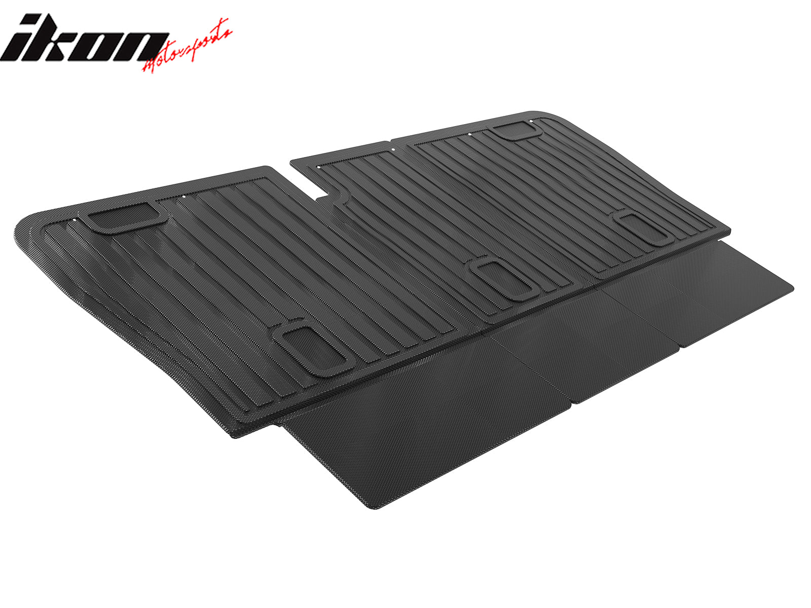 IKON MOTORSPORTS 3D TPE Backrest Mats, Compatible with 2019-2025 Porsche Cayenne, All Weather Rear Seat Back Mat Cover Protector, Black