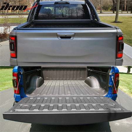 Fits 19-25 Ram 1500 Tailgate Cap Molding Cover Protector Trim Matte Black PP