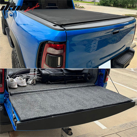 Fits 19-25 Ram 2500 3500 Tailgate Molding Cap Top Protector Spoiler Matte Black