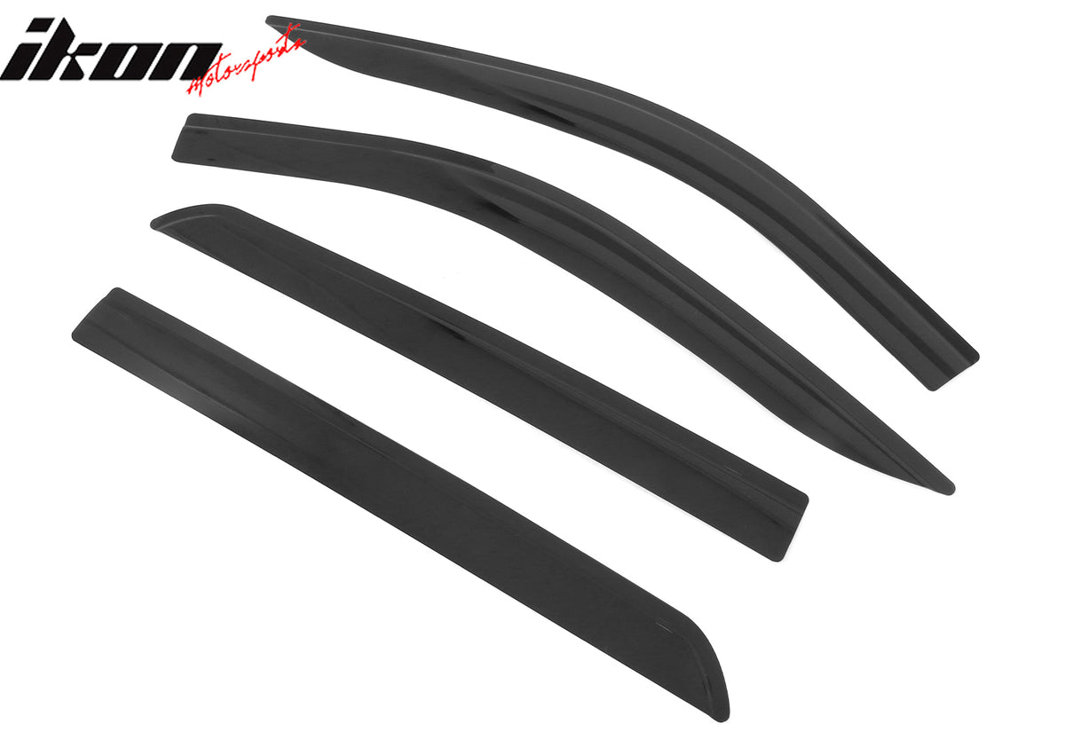 2019 - 2025 Silverado & Sierra Crew Cab Low Profile Style Window VisorsIkon Motorsports