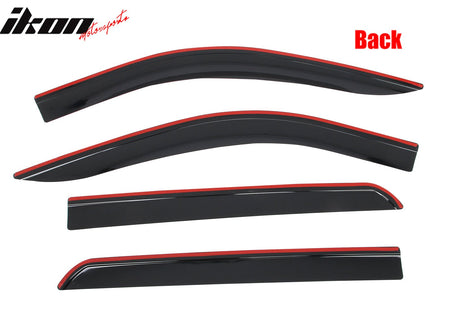 2019 - 2025 Silverado & Sierra Crew Cab Low Profile Style Window VisorsIkon Motorsports