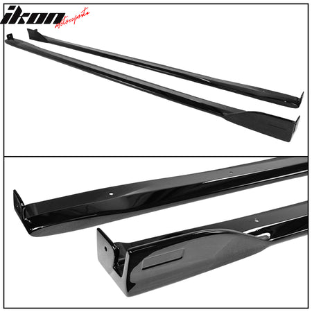 Fits 19-25 Toyota Corolla Hatchback Side Skirts Extension ABS Painted #218 Black
