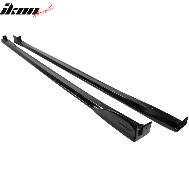 Fits 19-25 Toyota Corolla Hatchback Side Skirts Extension ABS Painted #218 Black