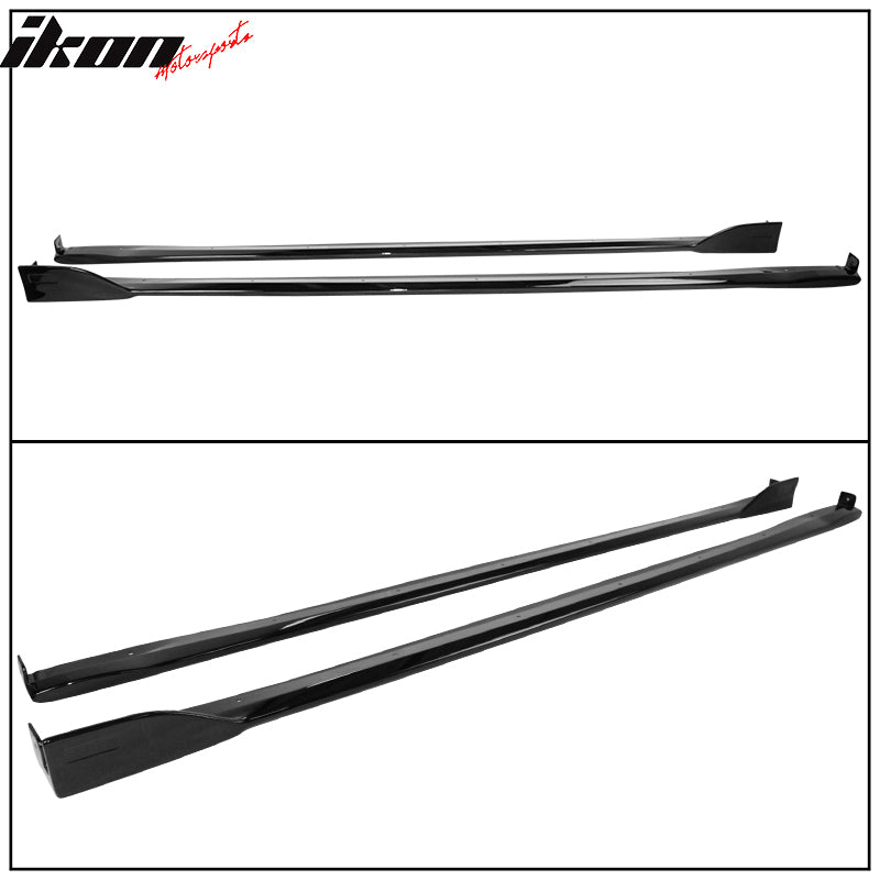 Fits 19-25 Toyota Corolla Hatchback Side Skirts Extension ABS Painted #218 Black