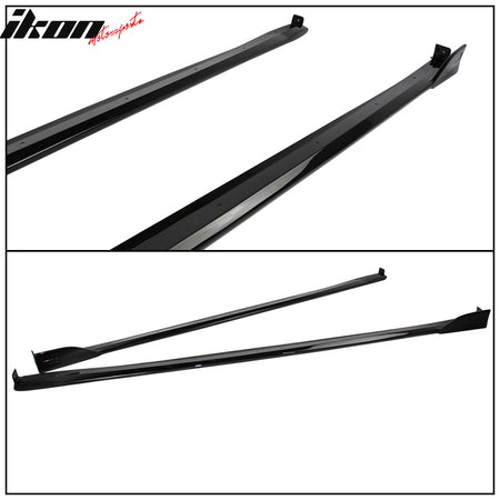 Fits 19-25 Toyota Corolla Hatchback Side Skirts Extension ABS Painted #218 Black
