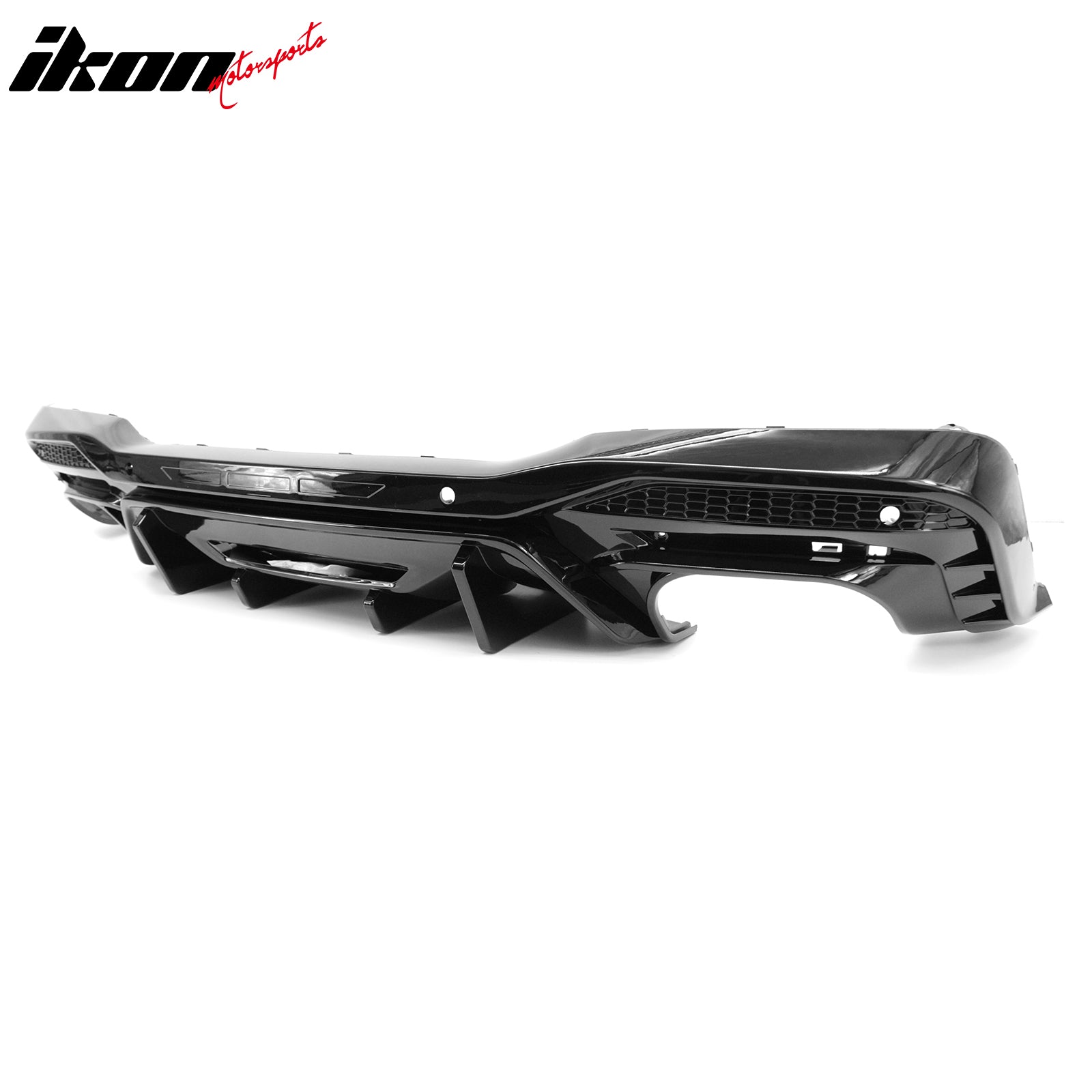 Fits 24-26 Ford Mustang V6/GT Rear Bumper Diffuser Competition Style Gloss Black