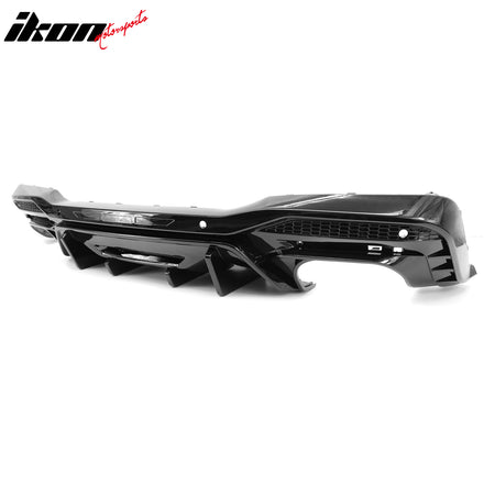 Fits 24-26 Ford Mustang V6/GT Rear Bumper Diffuser Competition Style Gloss Black