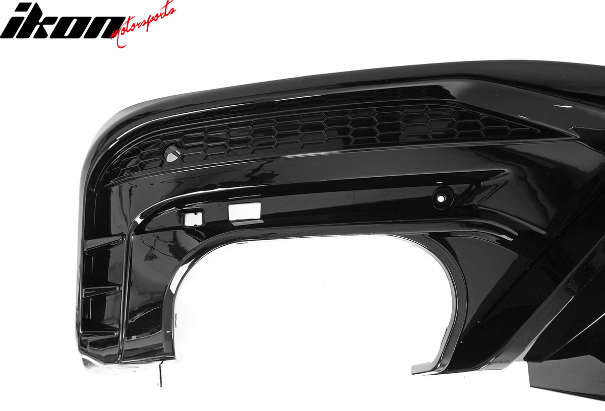 Fits 24-26 Ford Mustang V6/GT Rear Bumper Diffuser Competition Style Gloss Black