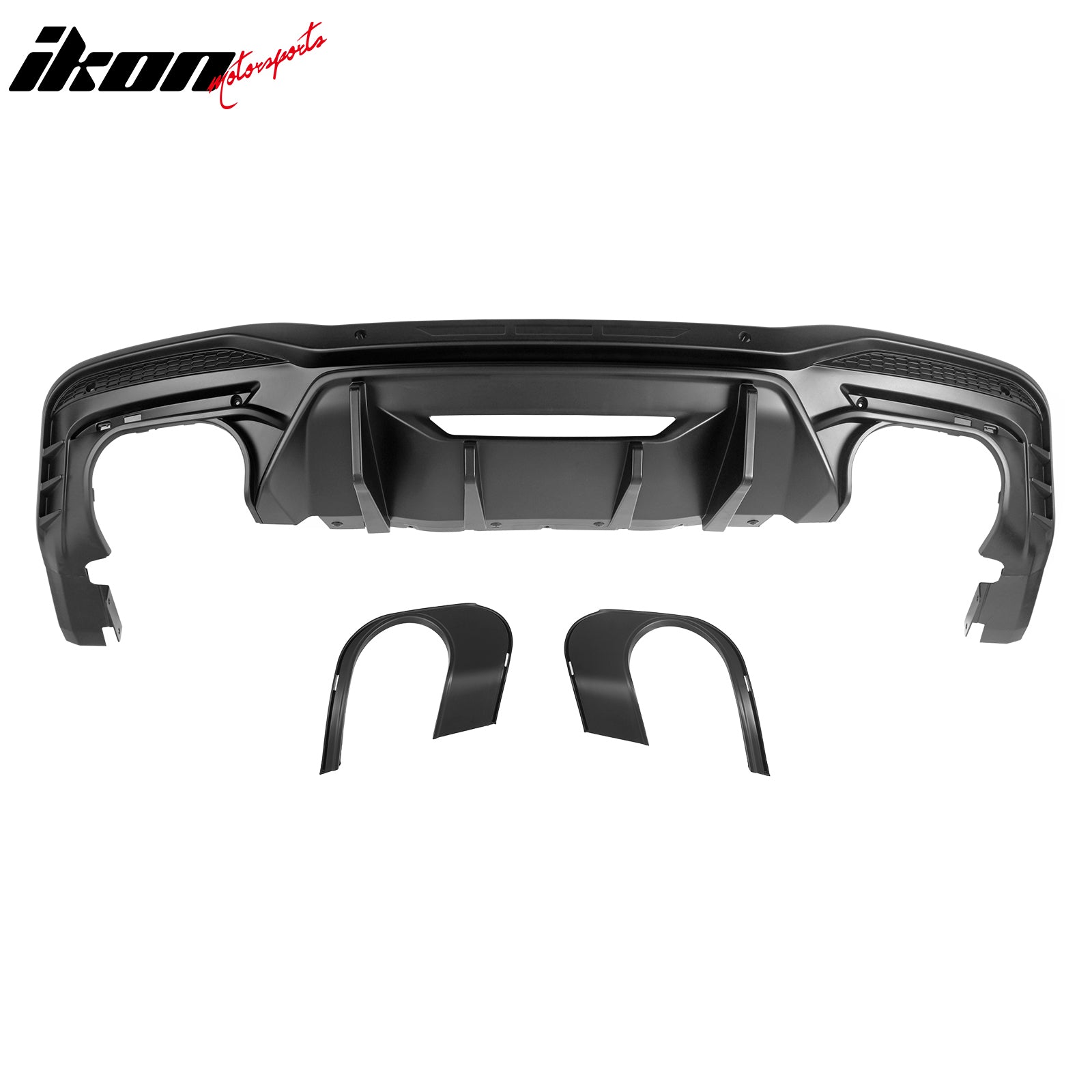 Fits 24-26 Ford Mustang V6/GT Rear Bumper Diffuser Competition Style Matte Black