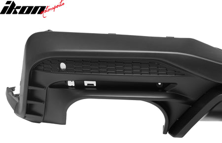 Fits 24-26 Ford Mustang V6/GT Rear Bumper Diffuser Competition Style Matte Black