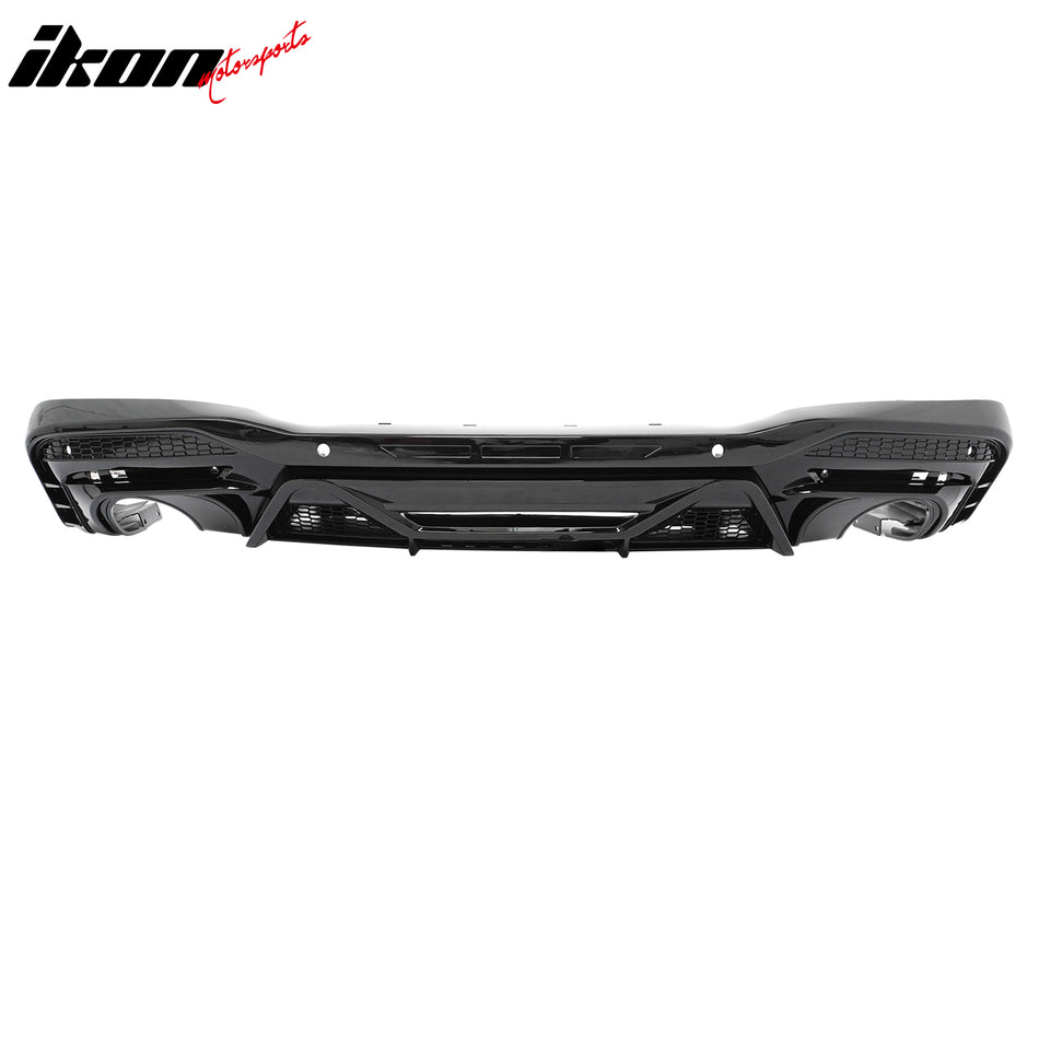 2024-2026 Ford Mustang Rear Bumper Diffuser Dark Horse Style Gloss Black
