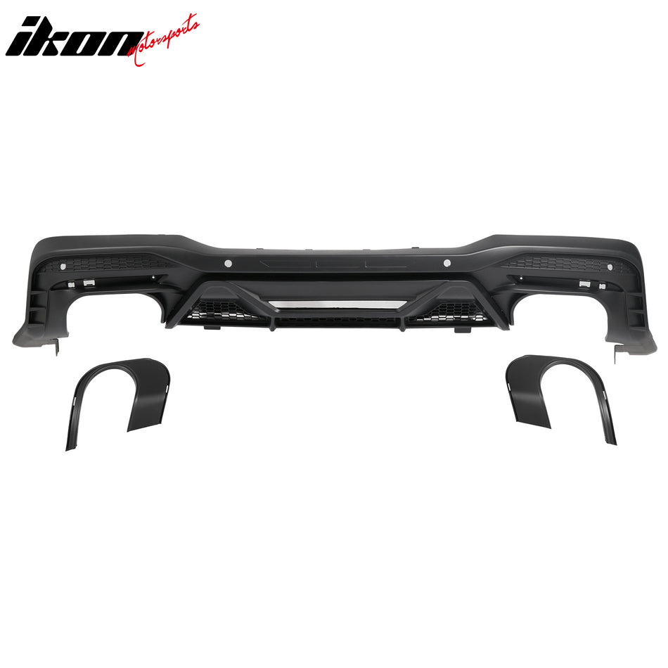 2024-2026 Ford Mustang Rear Bumper Diffuser Dark Horse Style Matte Black
