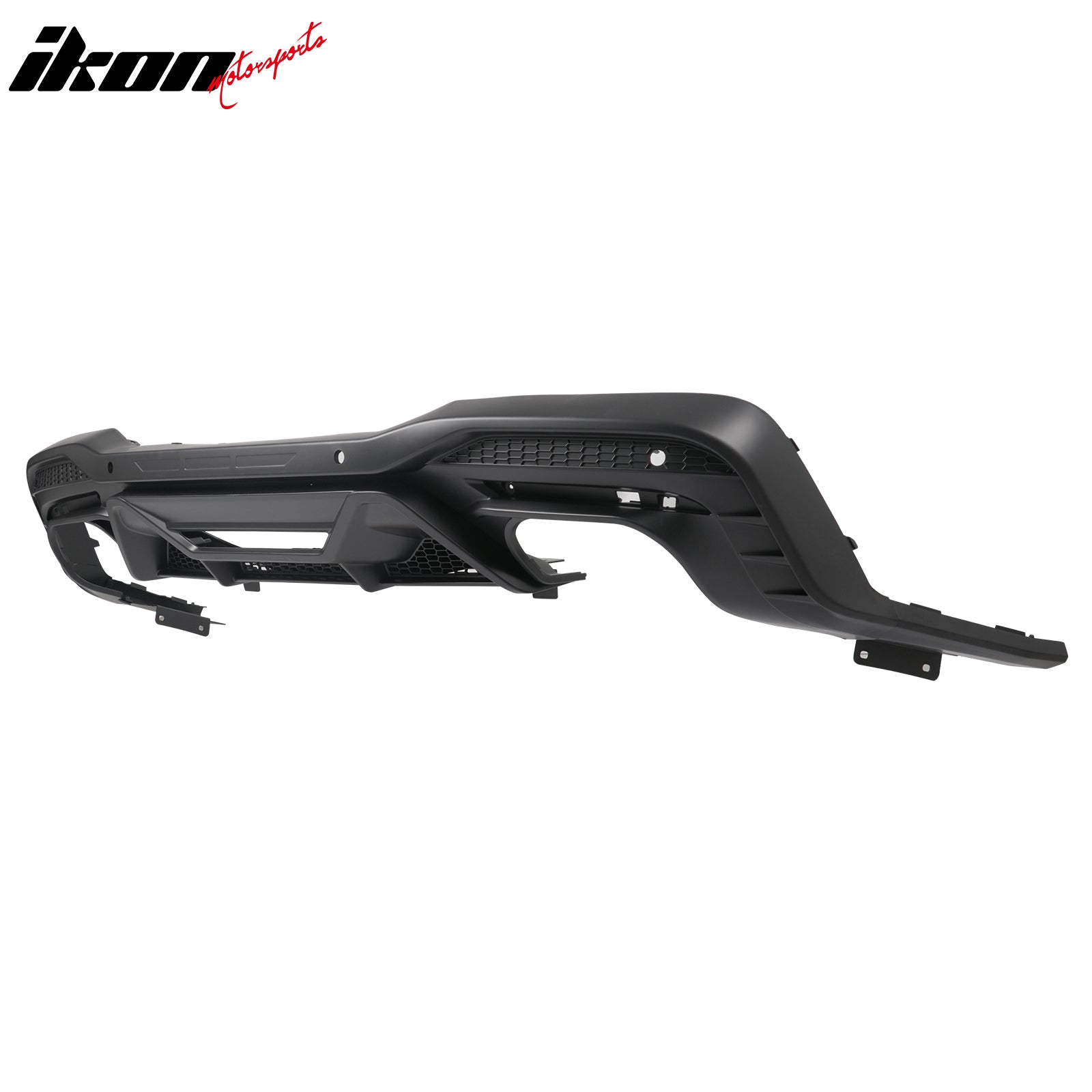 Fits 24-26 Ford Mustang V6/GT Rear Bumper Diffuser Dark Horse Style Matte Black