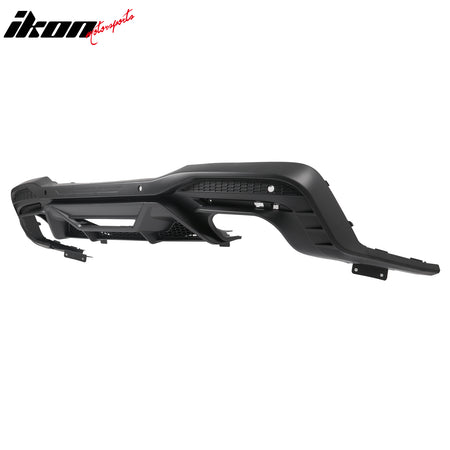 Fits 24-26 Ford Mustang V6/GT Rear Bumper Diffuser Dark Horse Style Matte Black