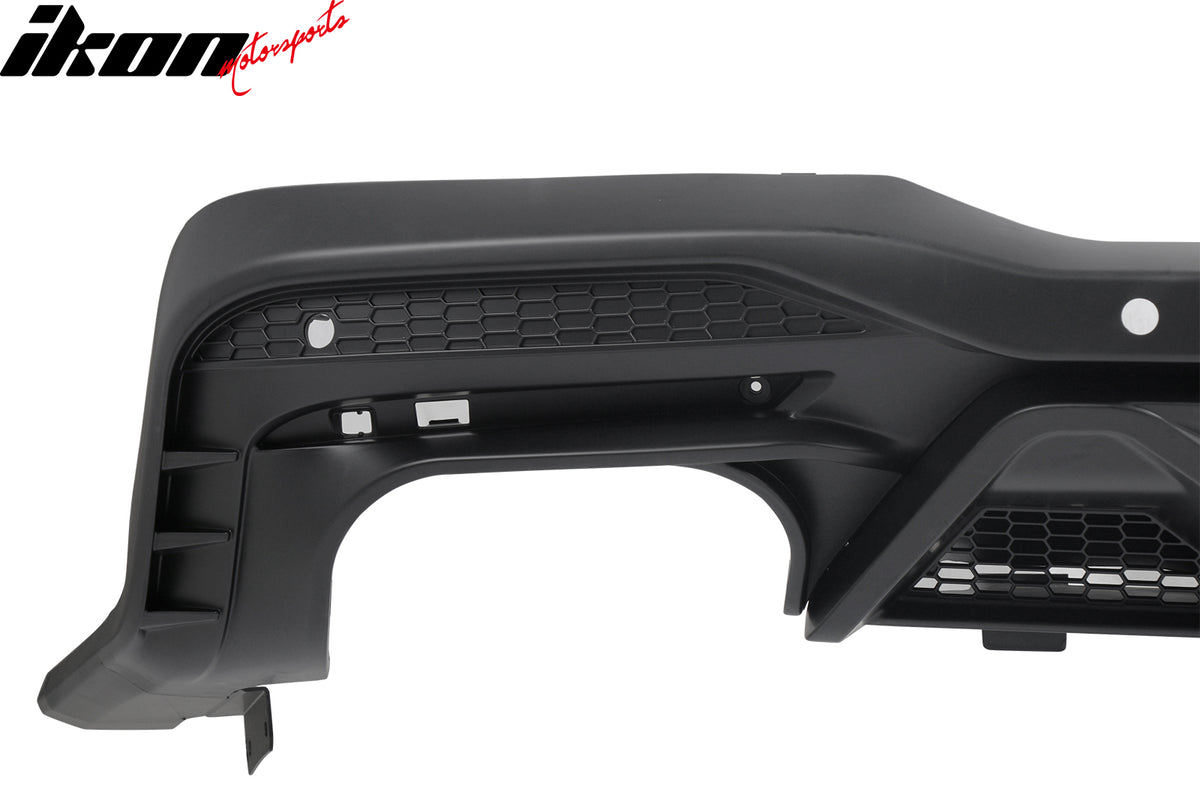 Fits 24-26 Ford Mustang V6/GT Rear Bumper Diffuser Dark Horse Style Matte Black