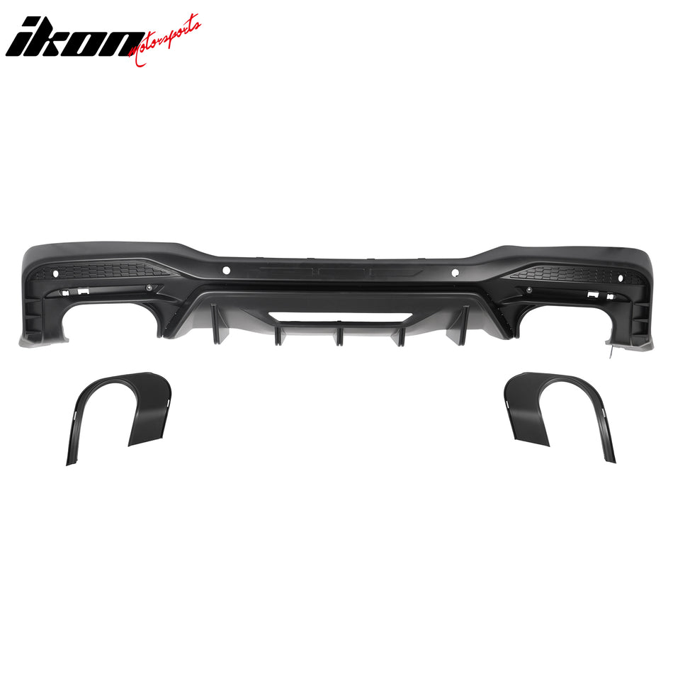 2024-2026 Ford Mustang Rear Bumper Diffuser Rock Style Matte Black