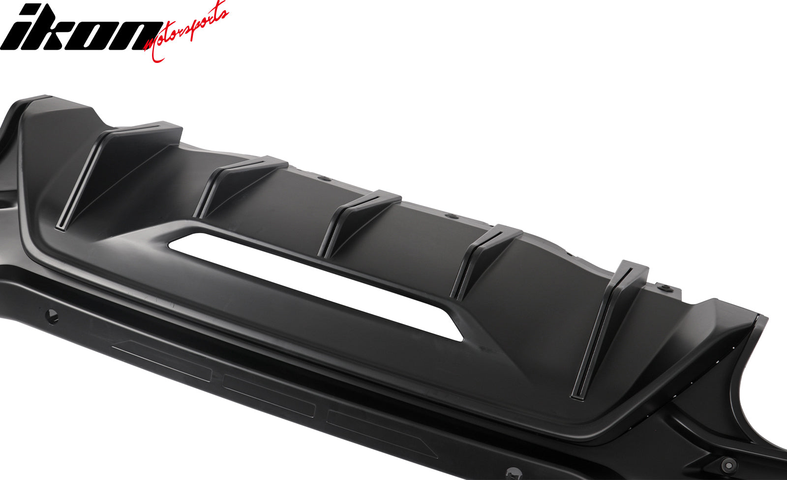Fits 24-26 Ford Mustang V6/GT Rear Bumper Diffuser Rock Style Matte Black Lip