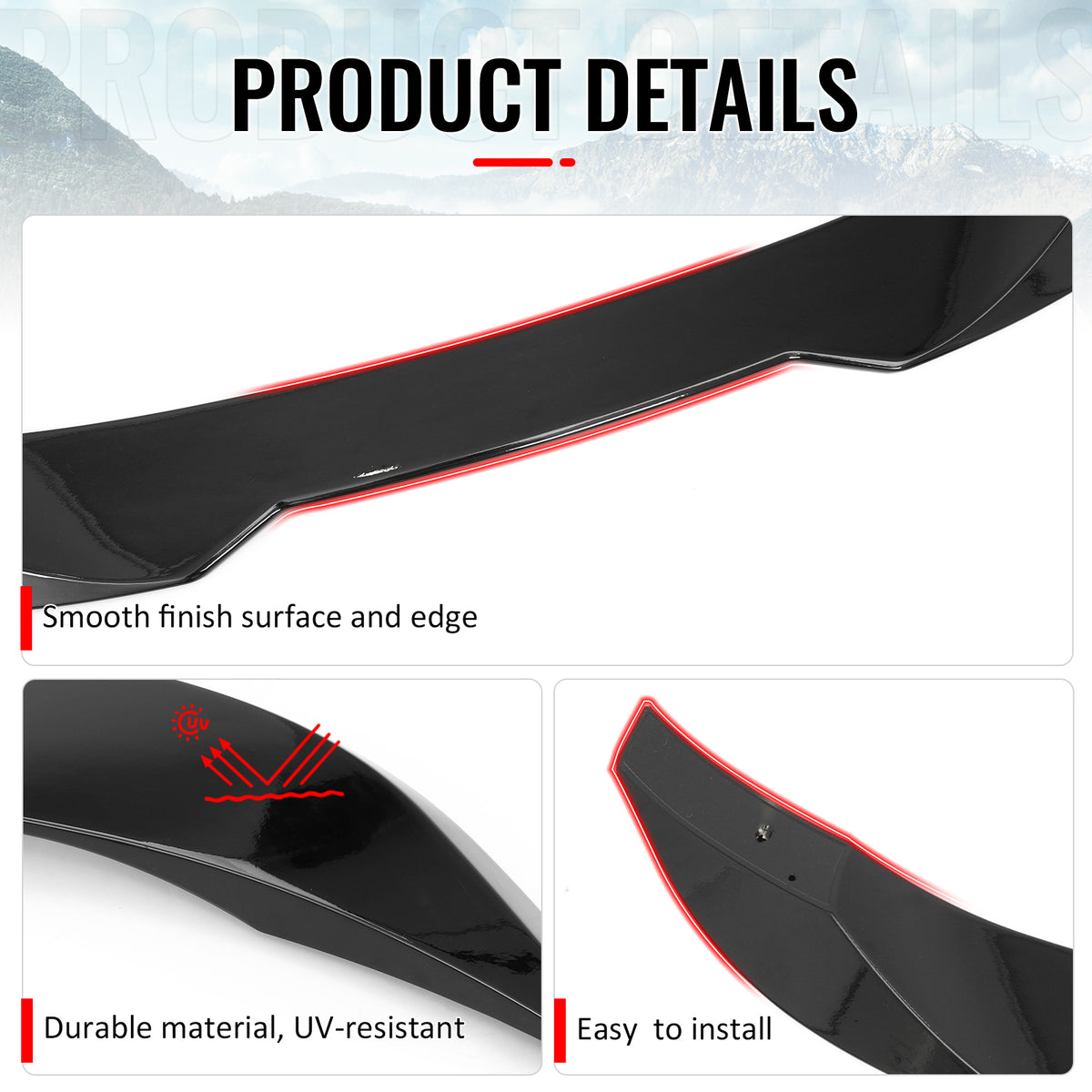 Fits 19-26 BMW G20 3-Series IKON Style Rear Trunk Spoiler Wing Lip Gloss Black