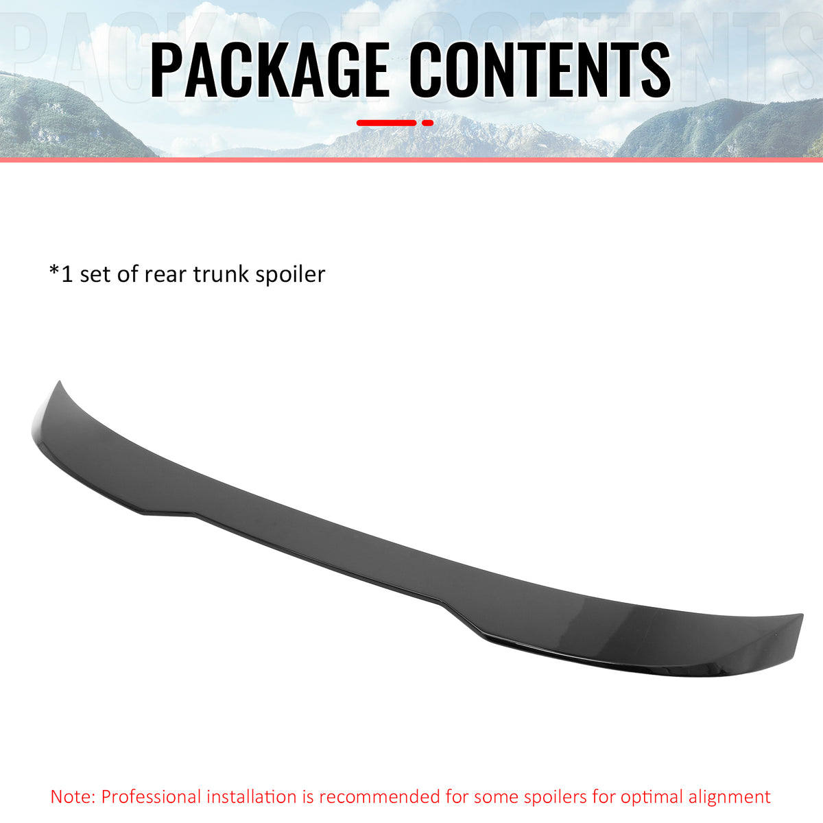 Fits 19-26 BMW G20 3-Series IKON Style Rear Trunk Spoiler Wing Lip Gloss Black