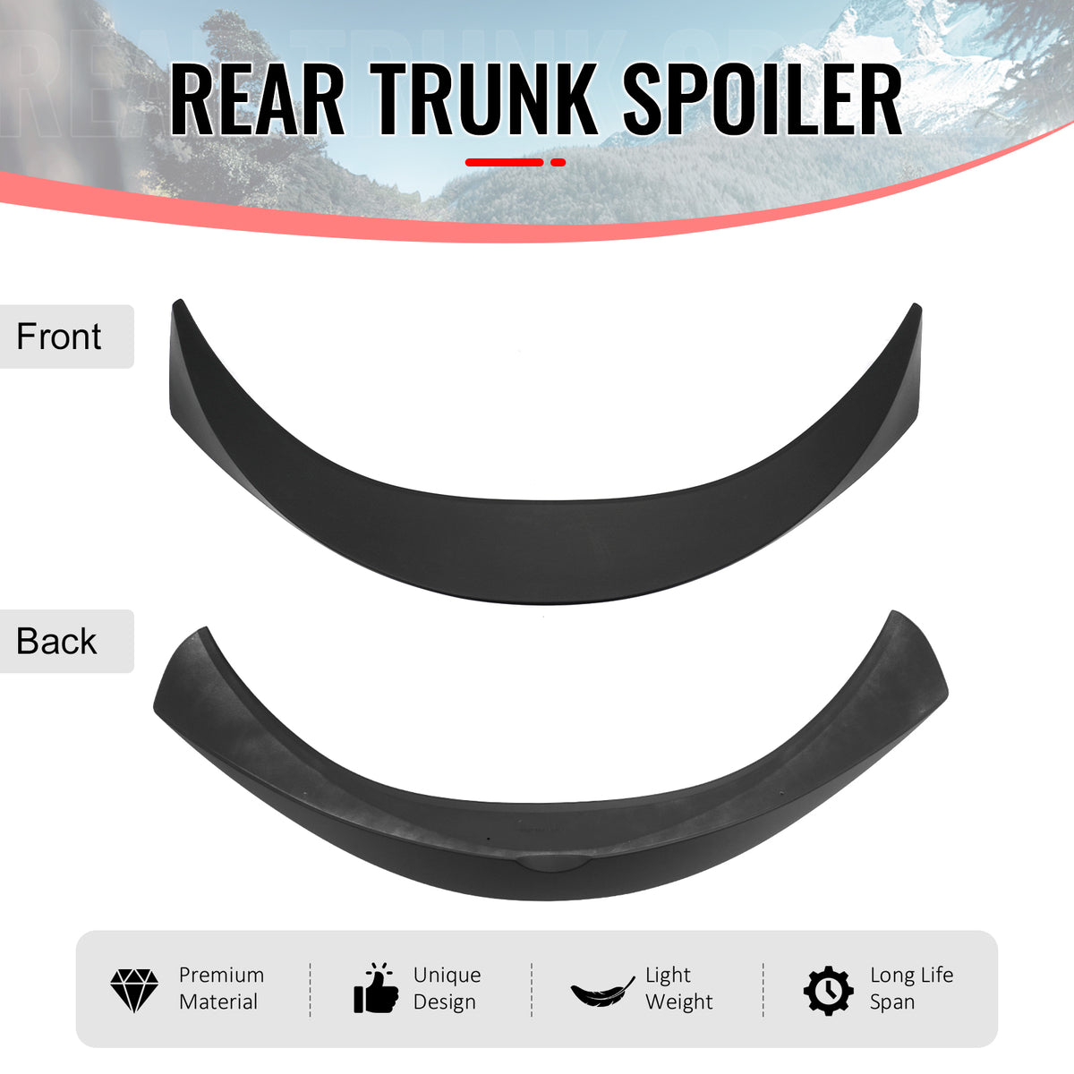 Fits 19-26 Toyota GR Corolla Trunk Spoiler Matte Black JDM Style Rear Wing ABS