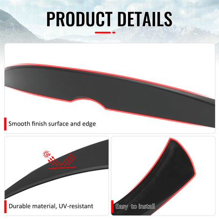 Fits 19-26 Toyota GR Corolla Trunk Spoiler Matte Black JDM Style Rear Wing ABS