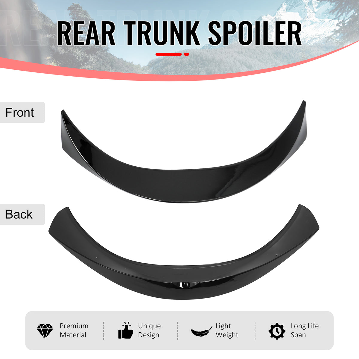 Fits 19-26 Toyota GR Corolla Trunk Spoiler Gloss Black JDM Style Rear Wing ABS