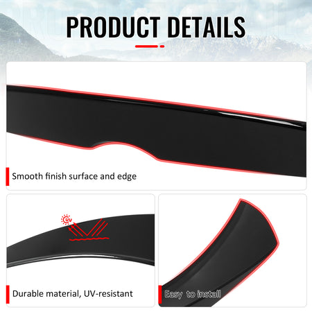 Fits 19-26 Toyota GR Corolla Trunk Spoiler Gloss Black JDM Style Rear Wing ABS