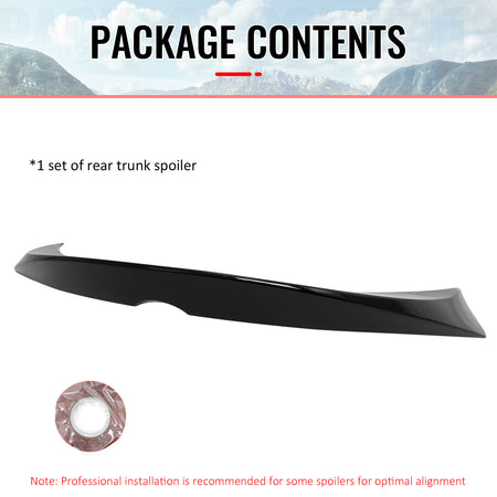 Fits 19-26 Toyota GR Corolla Trunk Spoiler Gloss Black JDM Style Rear Wing ABS