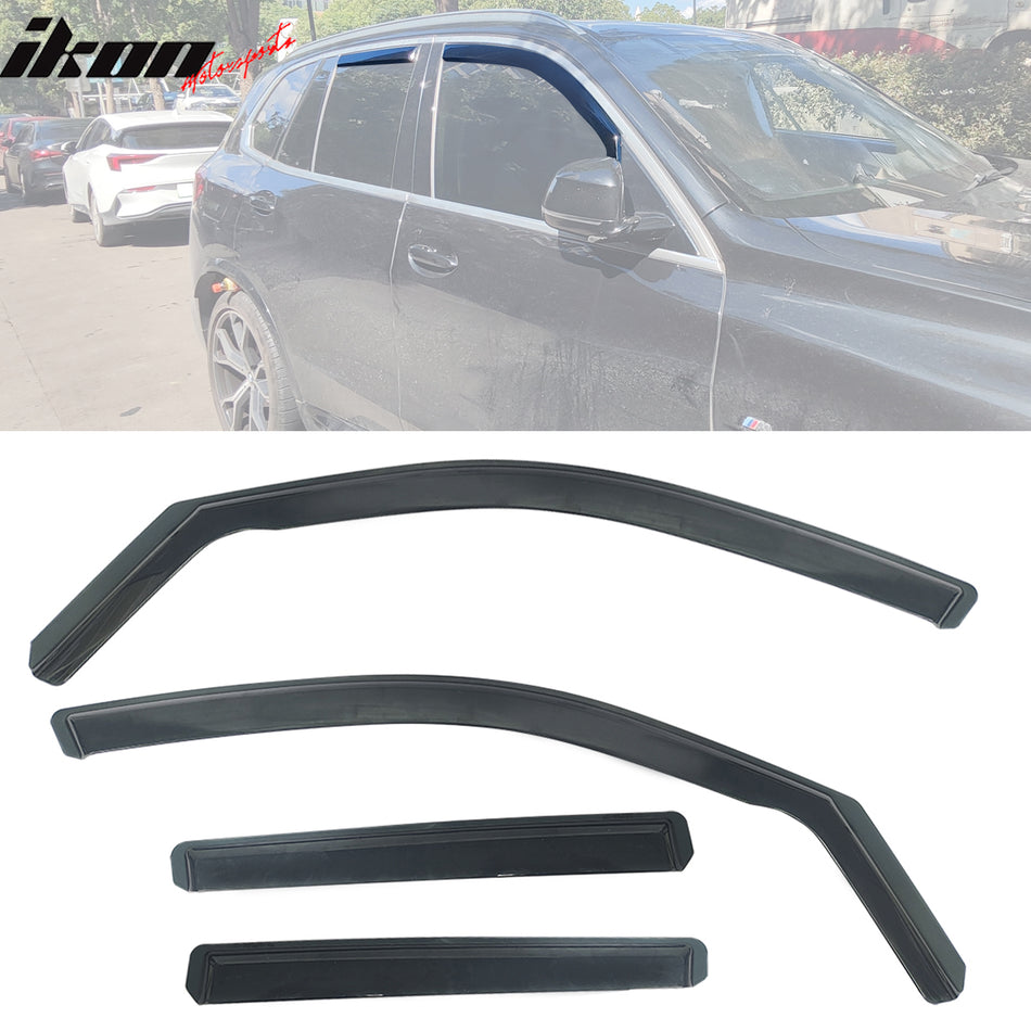 2019-2026 BMW G05 X5 F95 X5M Window Visor Black In-Channel Deflectors
